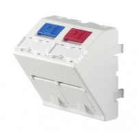 Adapter XB-45KA45D-02 pod 2 moduły skośny 45x45mm FIBRAIN
