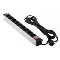Listwa zasilająca 230V do szafy rack 19" 9GN LED